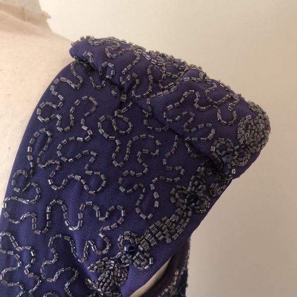 Vintage 1940s Deep Purple Wiggle Dress - Picture 6 of 6